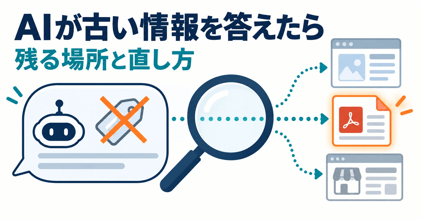 AI検索が古い情報や誤った紹介を答えるとき:情報が残る場所と直し方