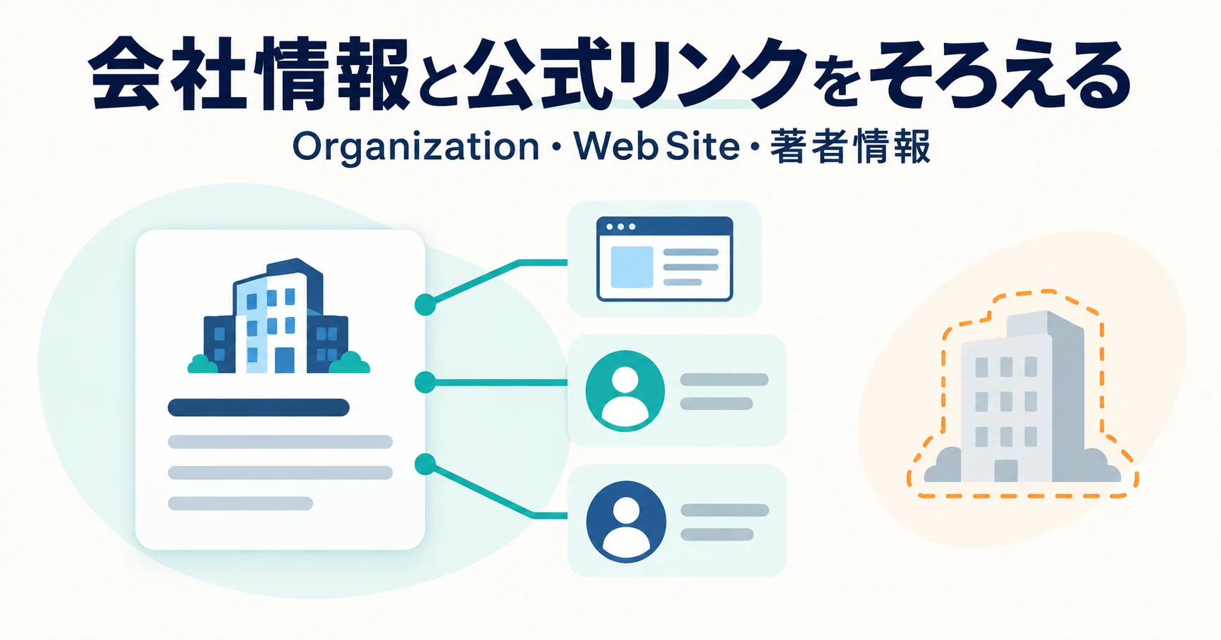 Organizationの構造化データとは？会社概要と公式リンクをそろえる方法