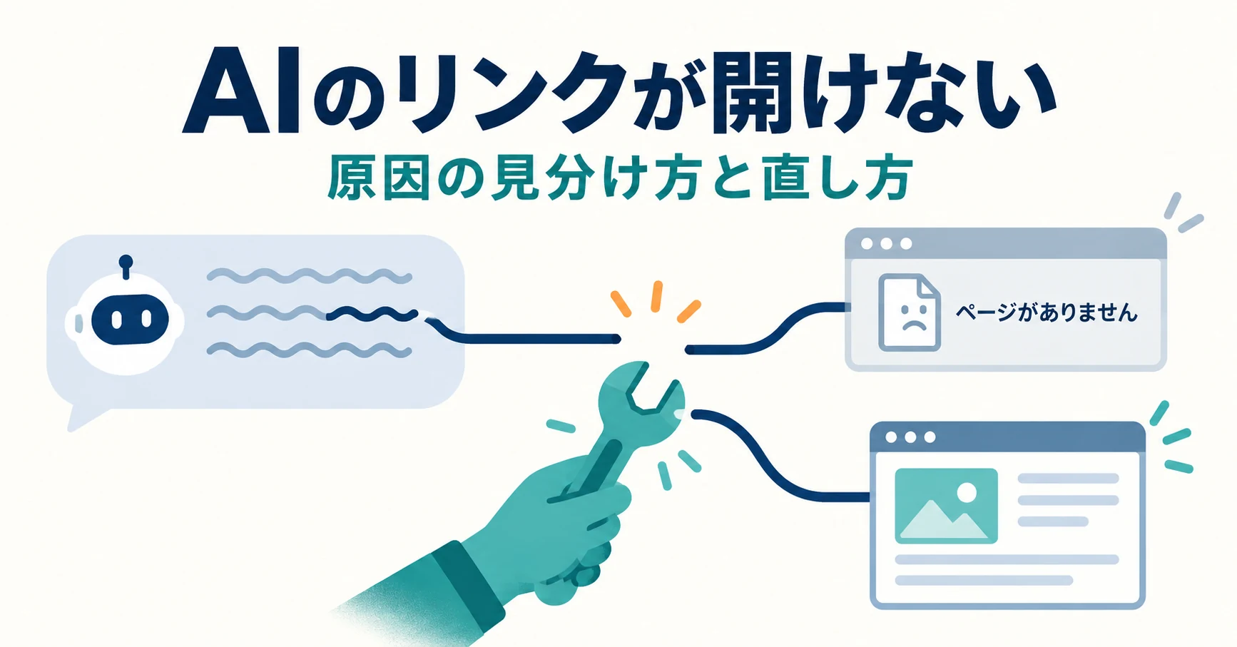 AIからのリンク先が開けないときの点検と修正方法