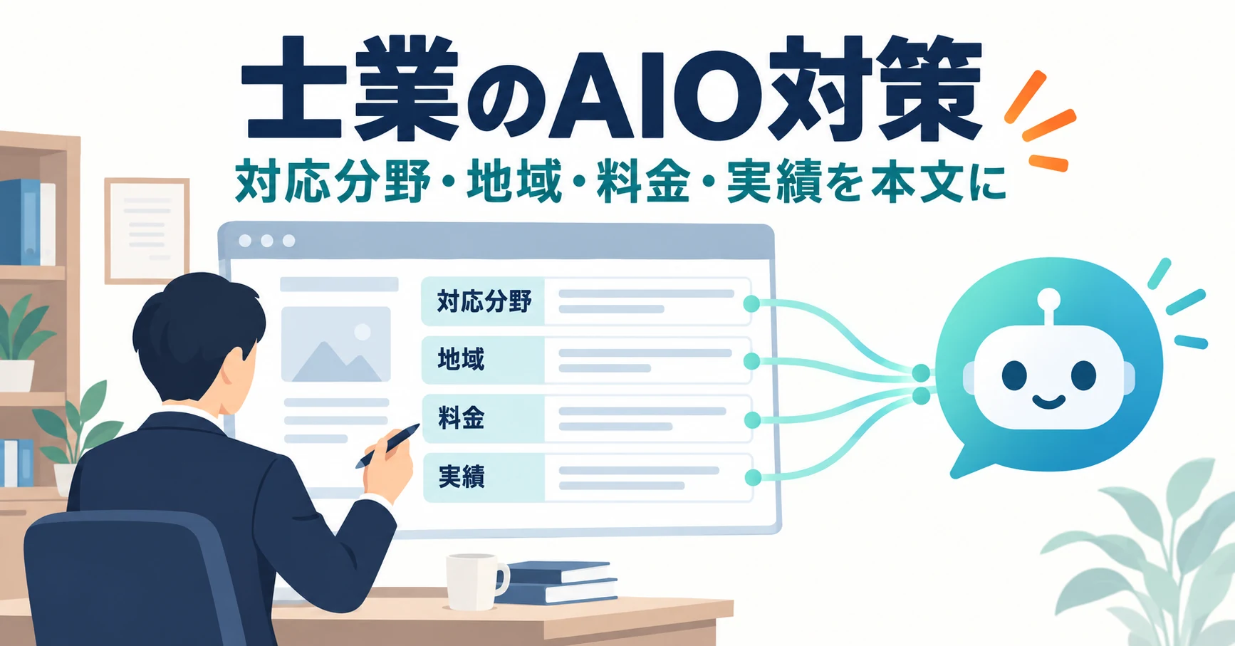 士業・専門サービスのAIO対策:実績と対応範囲をAIに伝える