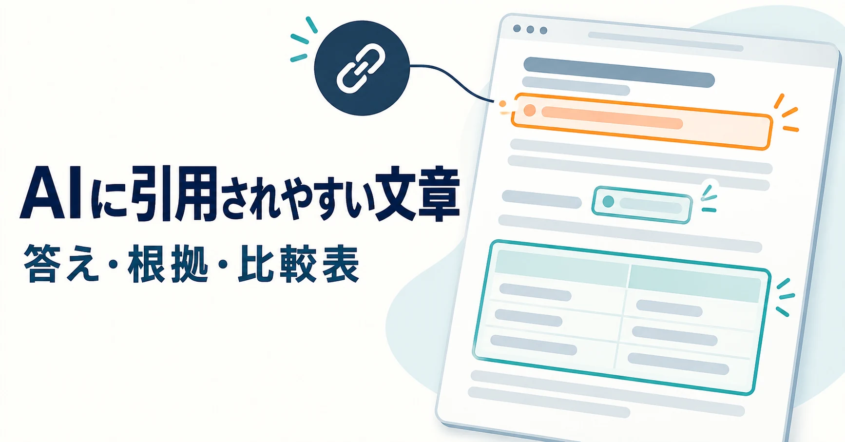 AIに引用されやすい文章とは?答え・根拠・比較表の書き方