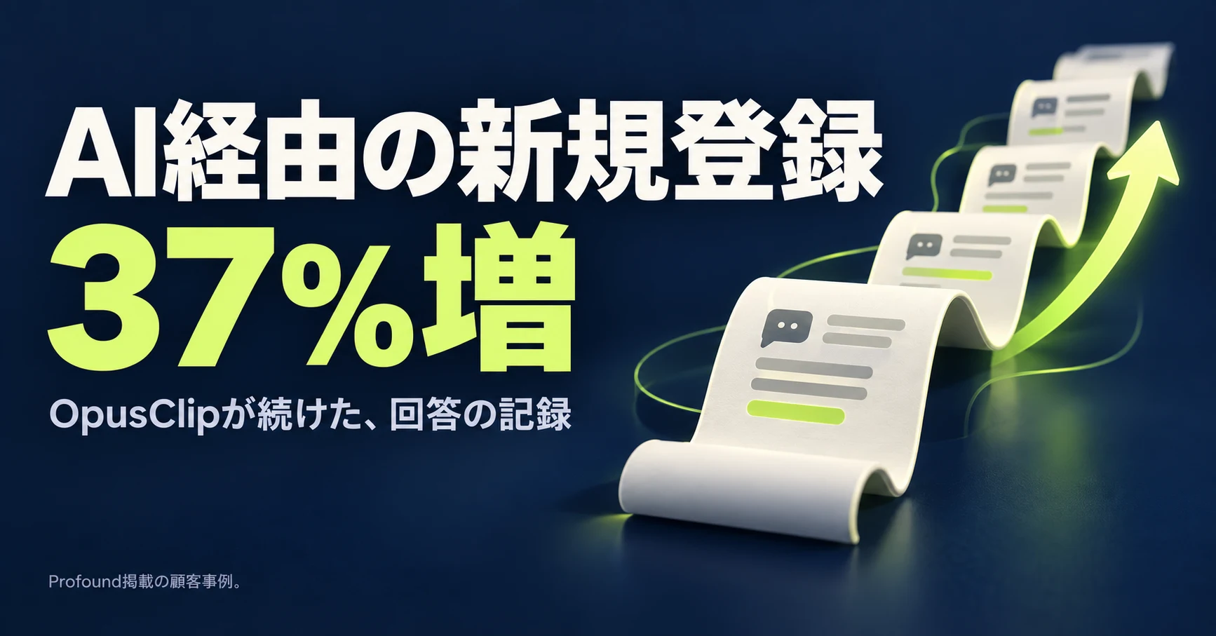 AIO対策でAI経由の新規登録が37%増。OpusClipが単発の手動確認から切り替えた継続的な回答の記録