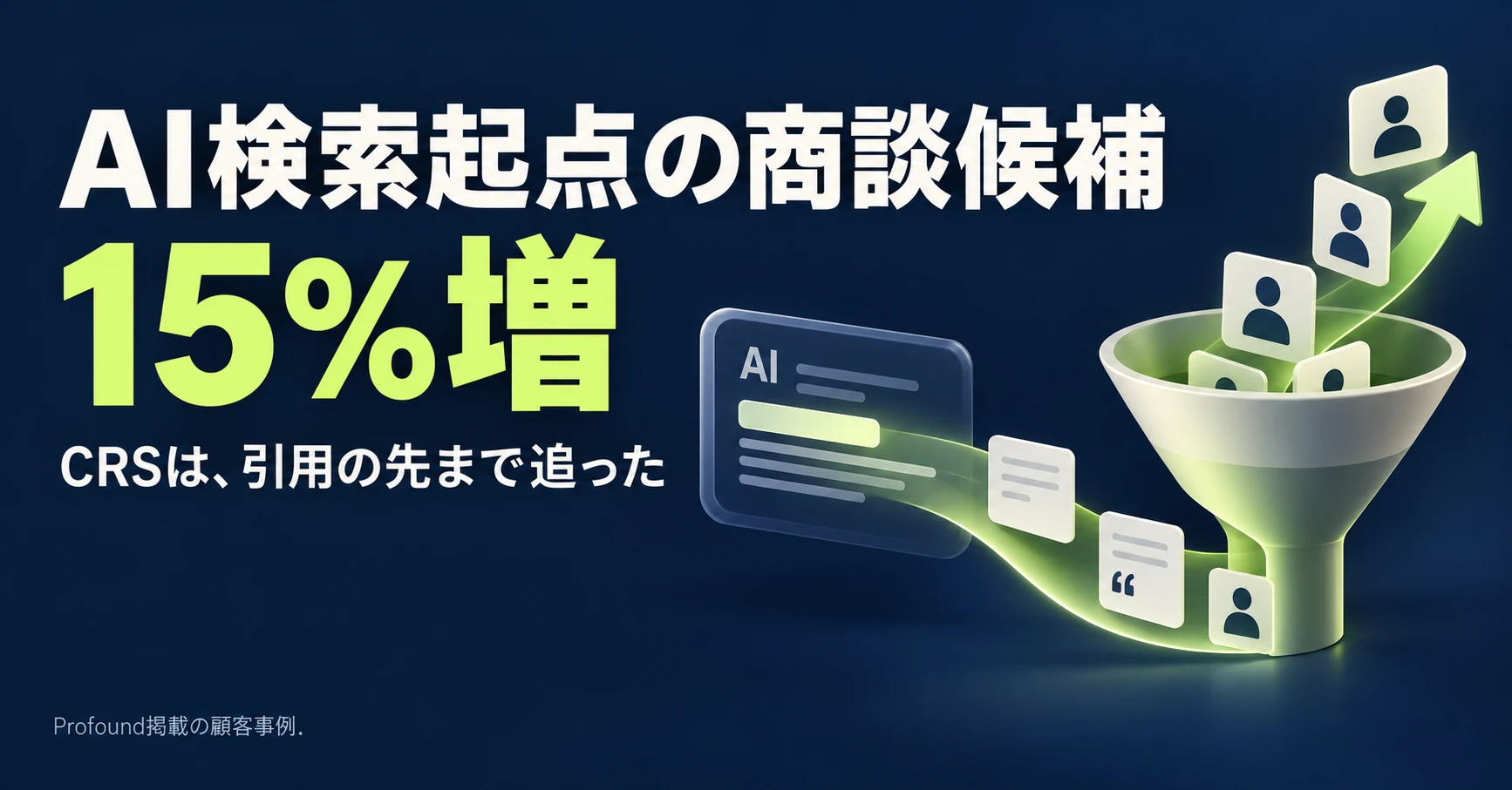 LLMO対策を商談につなぐ。AI検索起点の商談候補（パイプライン）15%増を報告したCRSは、GAとLookerで何を追ったか