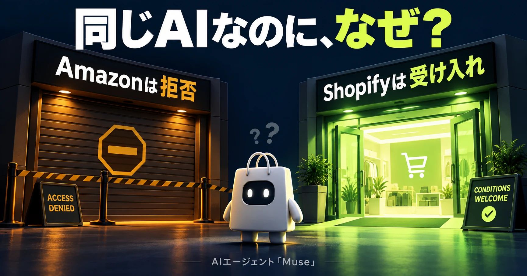 同じAIエージェントなのに、Amazonは拒否、Shopifyは受け入れ。Museで何が分かれた？