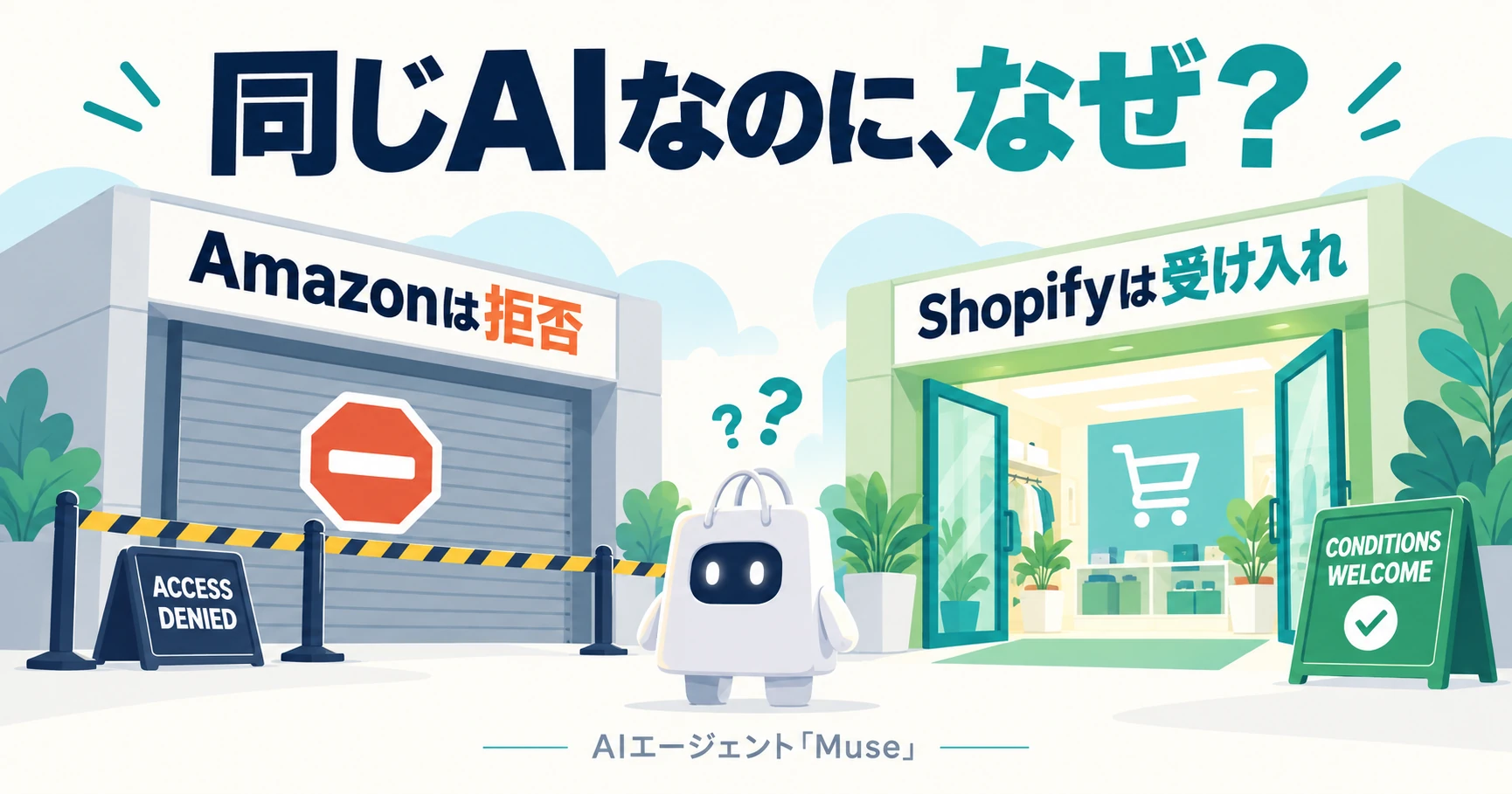同じAIエージェントなのに、Amazonは拒否、Shopifyは受け入れ。Museで何が分かれた？