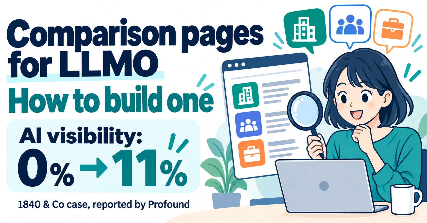 How to Build LLMO Comparison Pages: 1840 & Co's Reported 0% to 11% AI Visibility