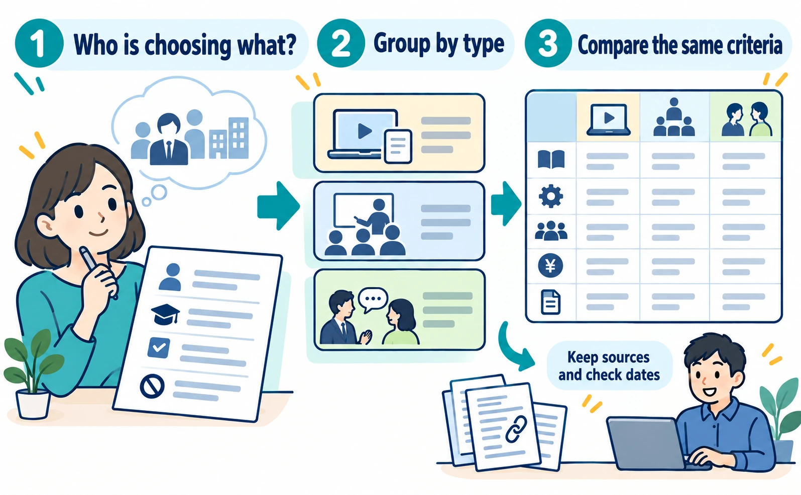 How to build an LLMO comparison page (illustration)
