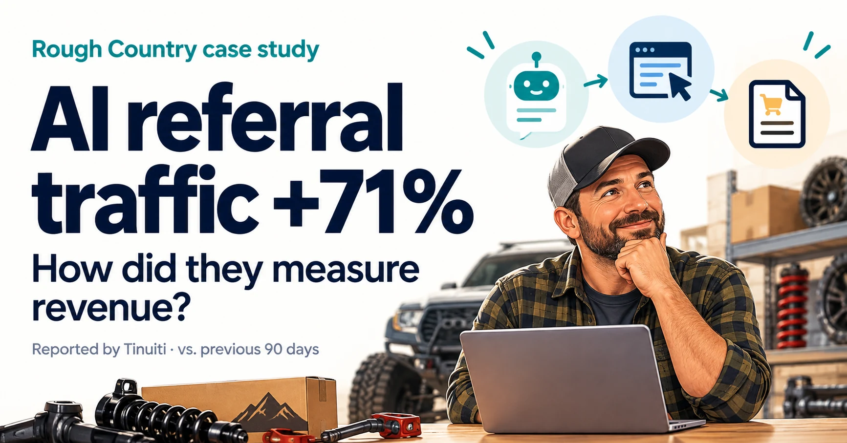 AIO case study: Rough Country reports 71% more AI referral traffic. How did it measure revenue?
