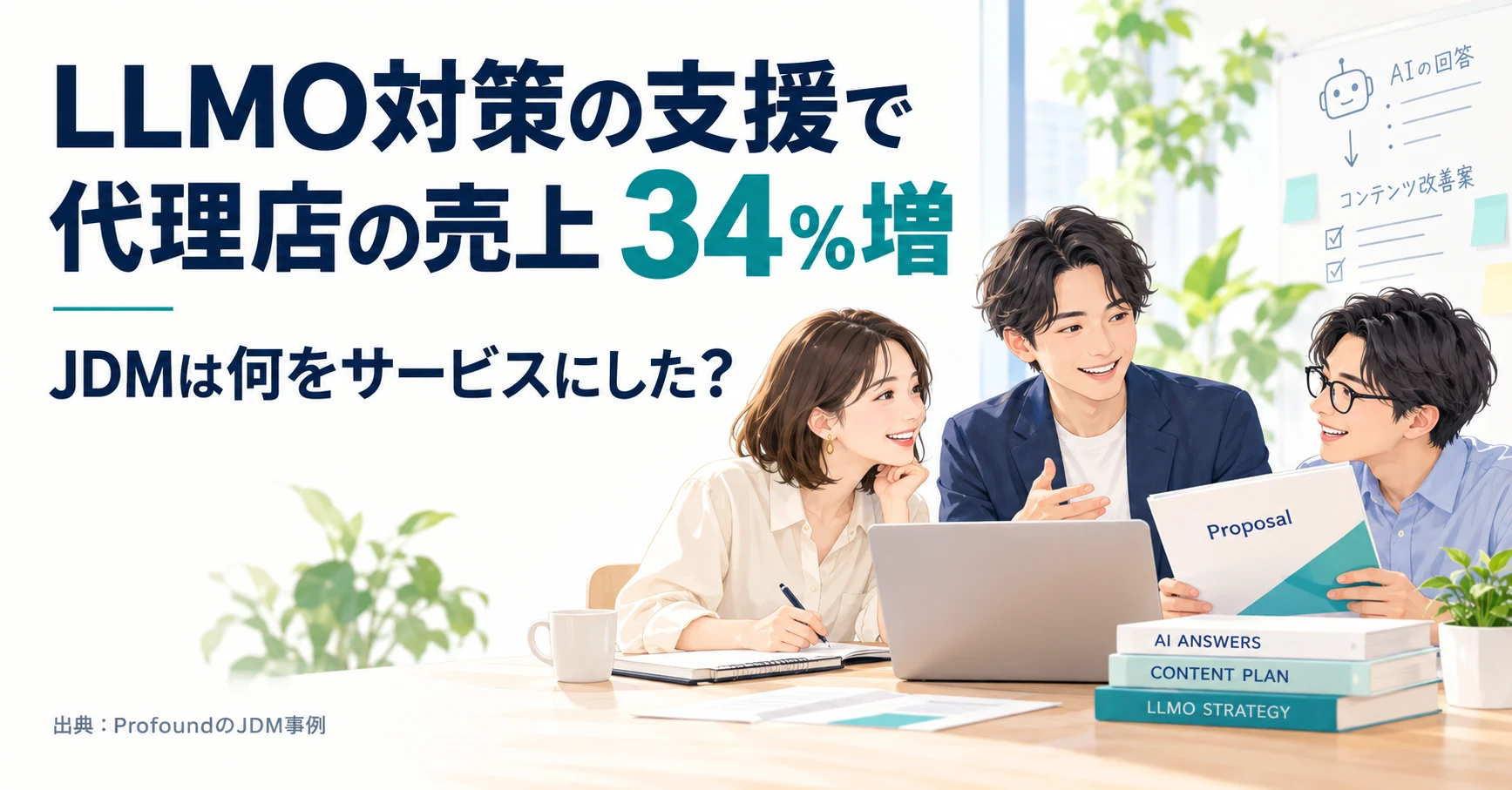 LLMO対策の支援で売上34％増と報告。海外代理店JDMは何を商品にした？