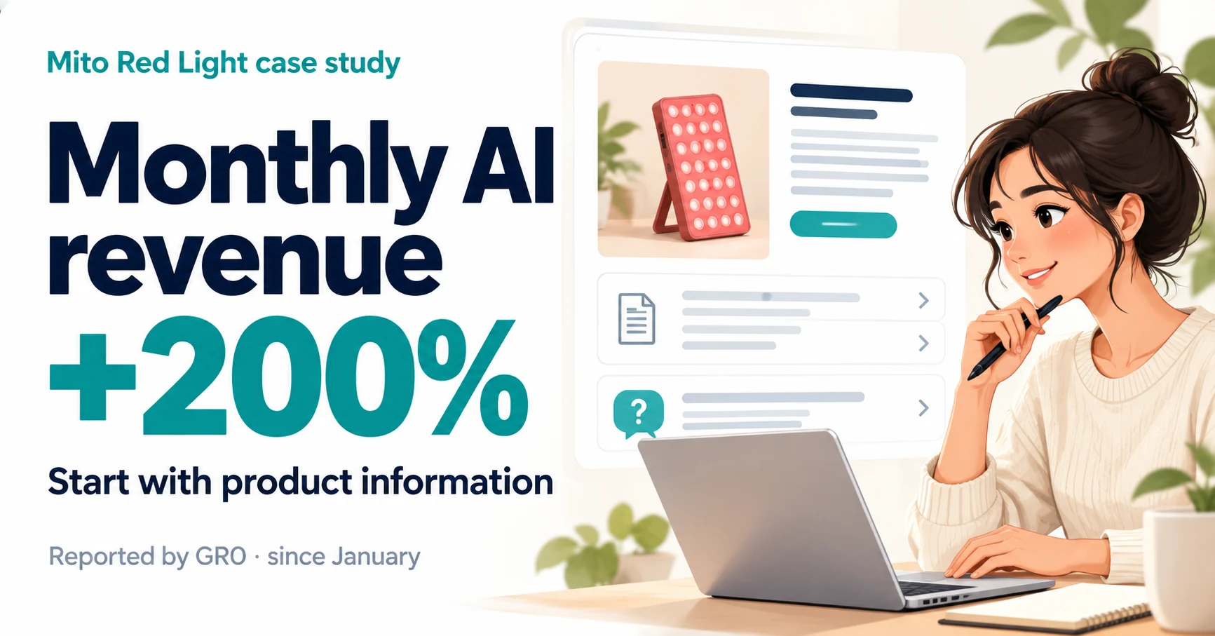 AIO case study: Mito Red Light reports 200% growth in monthly AI revenue. Improve product information first