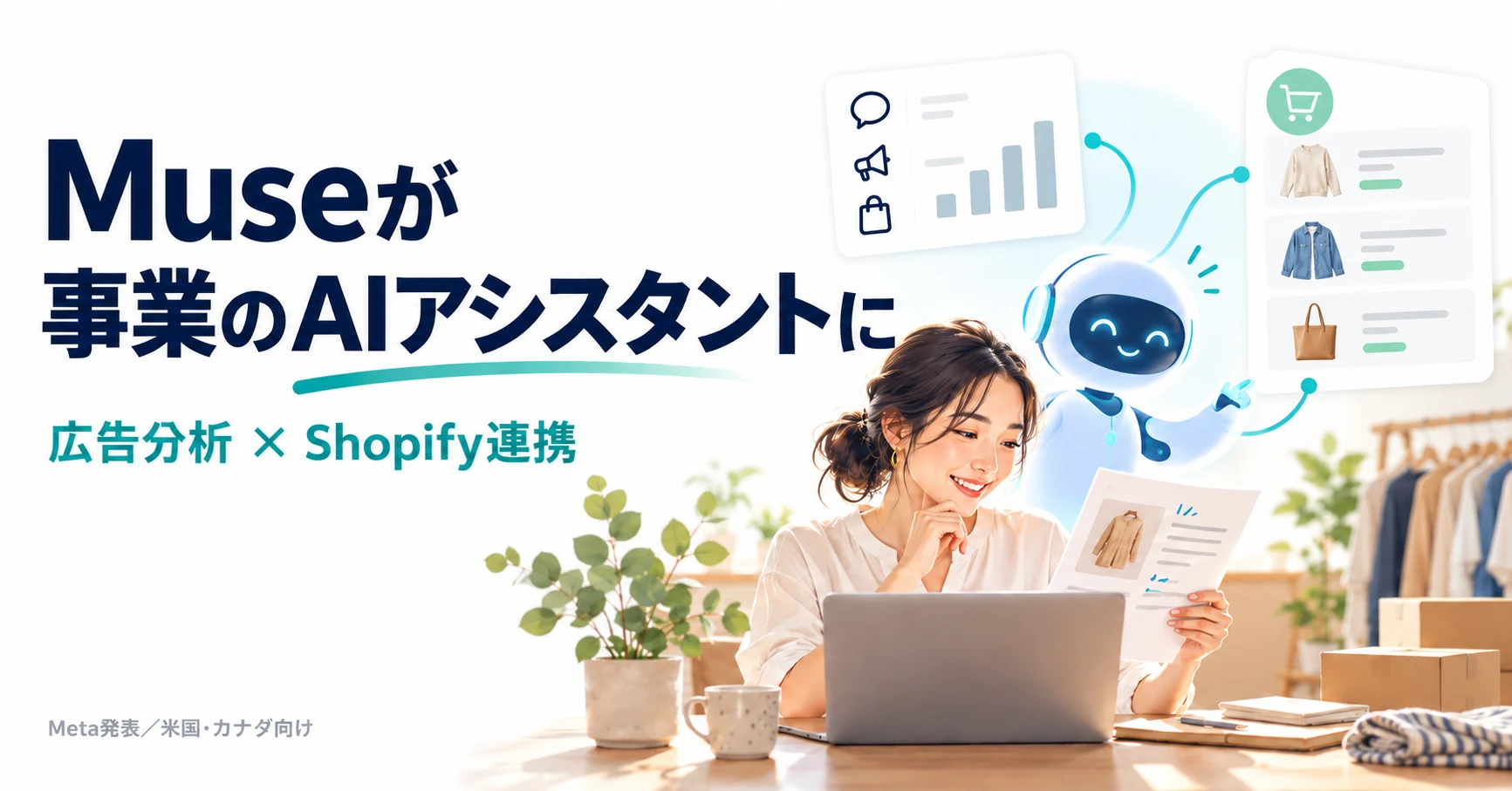 AIエージェントMuseが事業向けに拡張。広告分析とShopify連携で何ができる？